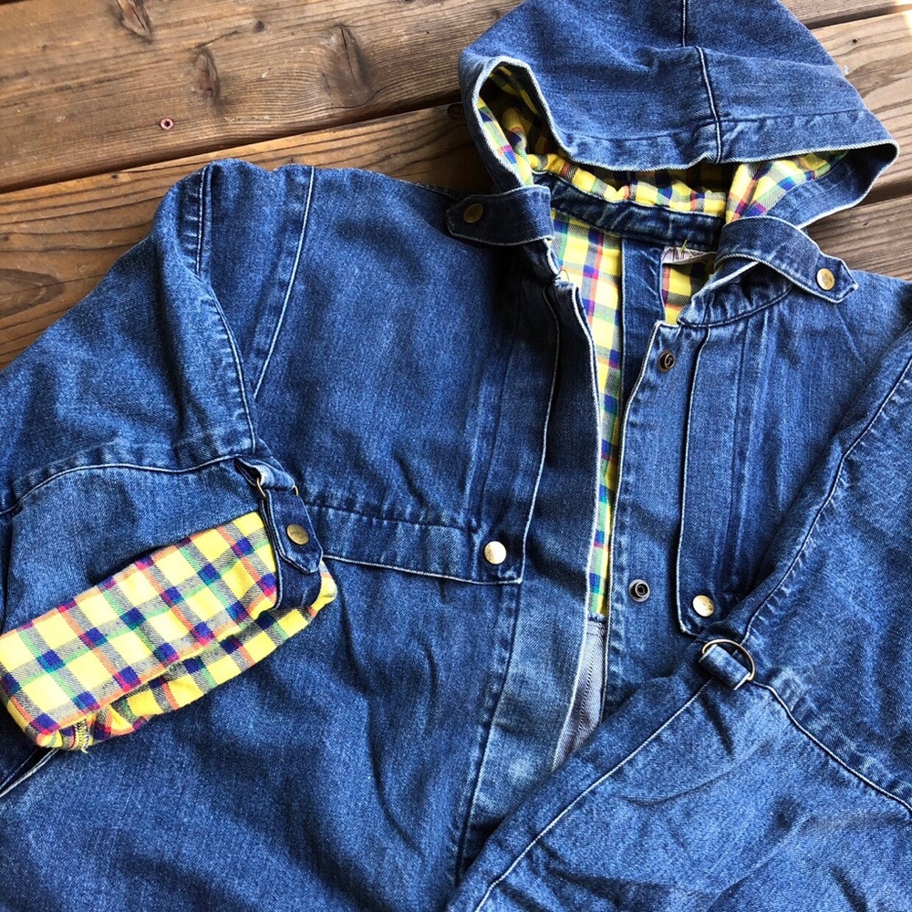 [ Vintage Long Denim Coat]